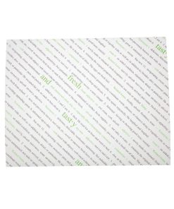 Greaseproof Paper Sheets Fresh and Tasty Print 255 x 203mm (Pack of 500) (GK975)