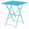 Bolero Pavement Style Square Steel Table Seaside Blue 600mm (GK985)
