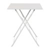 Bolero Square Pavement Style Steel Table Grey 600mm (GK988)