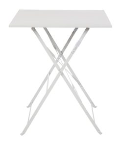 Bolero Square Pavement Style Steel Table Grey 600mm (GK988)