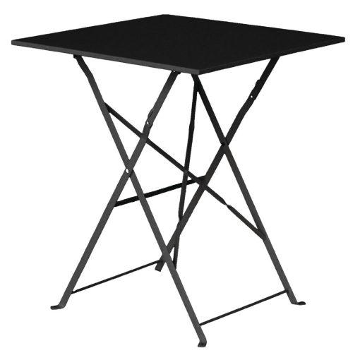 Bolero Black Square Pavement Style Steel Table (GK989)