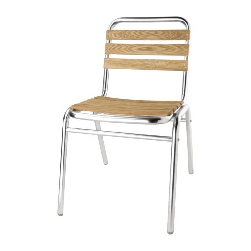 Bolero Aluminium & Ash Bistro Side Chairs (Pack of 4) (GK997)