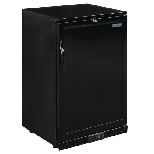 Polar G-Series 900mm Single Solid Door Back Bar Cooler in Black 138Ltr (GL015)