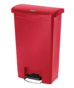 Rubbermaid Slim Jim Step on Front Pedal Red 50Ltr (GL026)