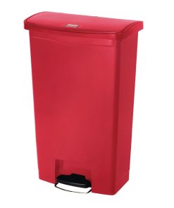 Rubbermaid Slim Jim Step on Front Pedal Red 68Ltr (GL032)