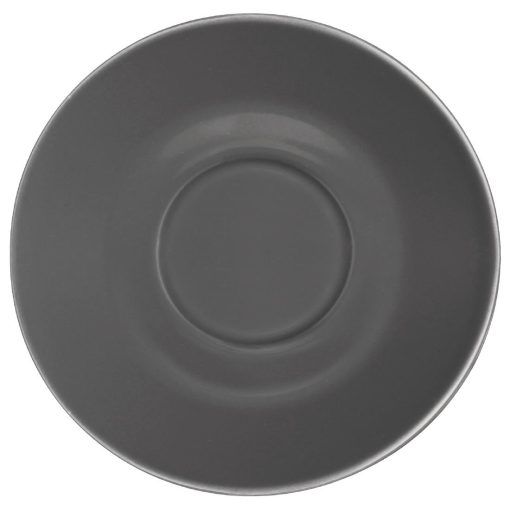 Olympia Cafe Saucers Charcoal 158mm (Pack of 12) (GL049)