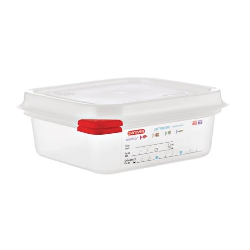 Araven Polypropylene 1/6 Gastronorm Food Storage Containers 1.1Ltr (Pack of 4) (GL264)