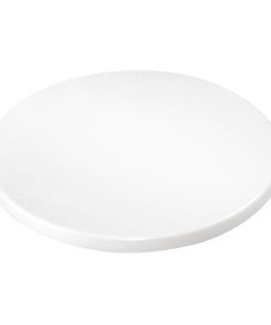 Bolero Pre-drilled Round Table Top White 800mm (GL972)