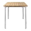 Bolero Square Ash and Aluminium Table 700mm (GL982)