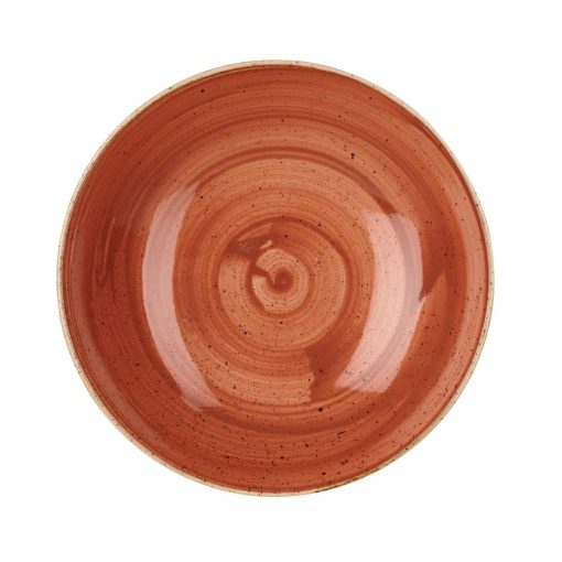 Churchill Stonecast Round Coupe Bowl Spiced Orange 182mm (Pack of 12) (GM684)