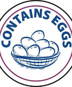 Vogue Food Allergen Label Egg (Pack of 1000) (GM801)