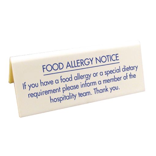 Food allergy Table Notice (GM815)