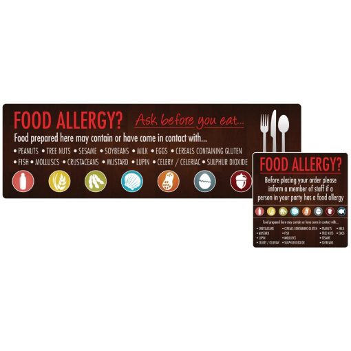 Food Allergen Window and Wall Stickers (Pack of 8) (GM818)