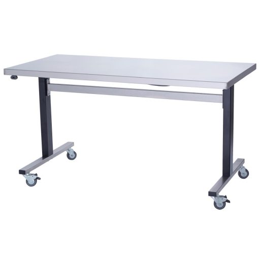 Parry Stainless Steel Adjustable Height Table Wide Electric Mobile 1500mm (GM993)