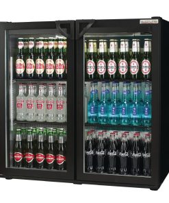 Autonumis Popular Double Hinged Door 3Ft Back Bar Cooler Black A215179 (GN363)