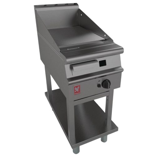 Falcon Dominator Plus 400mm Wide Ribbed Natural Gas Griddle On Fixed Stand (GP039-N)