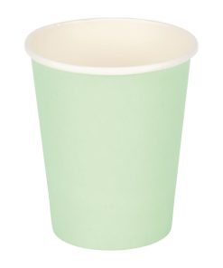 Fiesta Disposable Coffee Cups Single Wall Turquoise 225ml / 8oz (Pack of 50) (GP400)