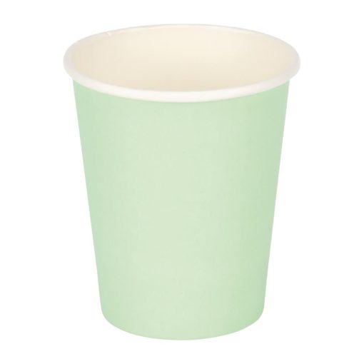 Fiesta Disposable Coffee Cups Single Wall Turquoise 225ml / 8oz (Pack of 1000) (GP403)