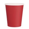 Fiesta Single Wall Takeaway Coffee Cups Red 225ml / 8oz (Pack of 50) (GP406)