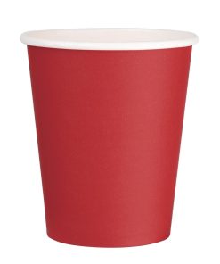 Fiesta Single Wall Takeaway Coffee Cups Red 225ml / 8oz (Pack of 1000) (GP409)