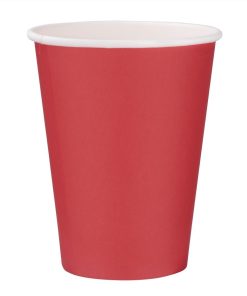 Fiesta Single Wall Takeaway Coffee Cups Red 340ml / 12oz (Pack of 1000) (GP410)