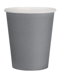 Fiesta Single Wall Takeaway Coffee Cups Charcoal 225ml / 8oz (Pack of 1000) (GP415)