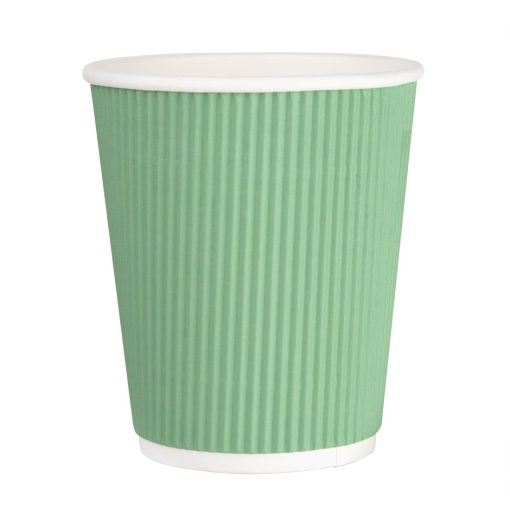 Fiesta Ripple Wall Takeaway Coffee Cups Turquoise 225ml / 8oz (Pack of 500) (GP421)