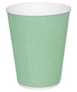 Fiesta Disposable Coffee Cups Ripple Wall Turquoise 340ml / 12oz (Pack of 500) (GP422)