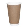 Fiesta Disposable Coffee Cups Double Wall Kraft 340ml / 12oz (Pack of 25) (GP437)