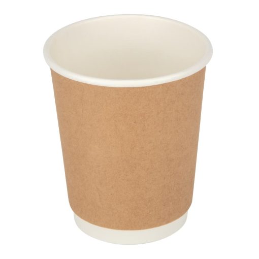 Fiesta Disposable Coffee Cups Double Wall Kraft 225ml / 8oz (Pack of 500) (GP439)