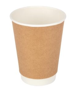 Fiesta Disposable Coffee Cups Double Wall Kraft 340ml / 12oz (Pack of 500) (GP440)