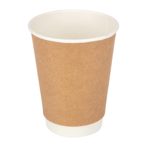 Fiesta Disposable Coffee Cups Double Wall Kraft 340ml / 12oz (Pack of 500) (GP440)