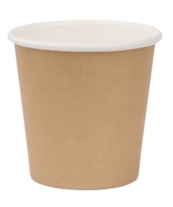 Fiesta Disposable Espresso Cups Single Wall Kraft 112ml / 4oz (Pack of 1000) (GP447)