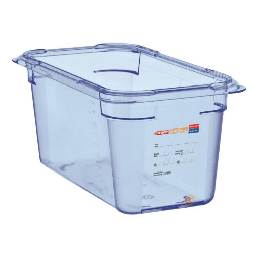 Araven ABS Food Storage Container Blue GN 1/4 150mm (GP576)