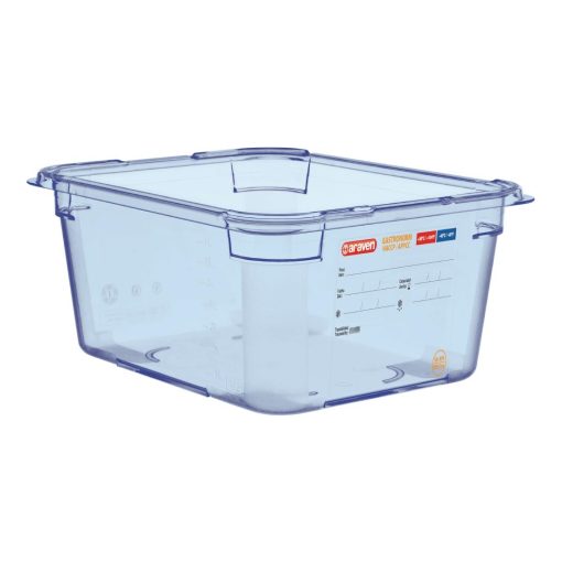 Araven ABS Food Storage Container Blue GN 1/2 150mm (GP585)