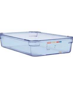 Araven ABS Food Storage Container Blue GN 1/1 100mm (GP589)