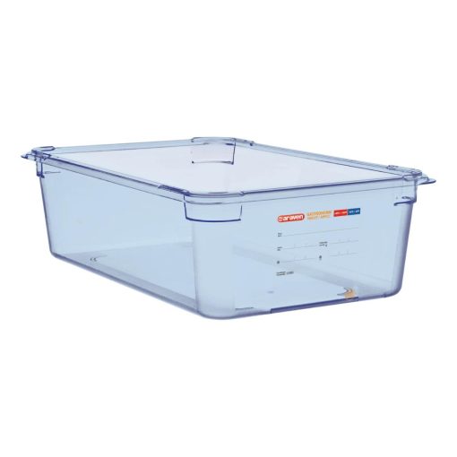 Araven ABS Food Storage Container Blue GN 1/1 150mm (GP590)