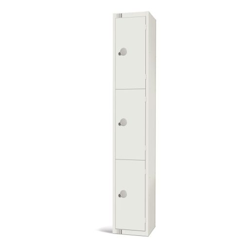Elite Three Door Manual Combination Locker Locker White (GR304-CL)
