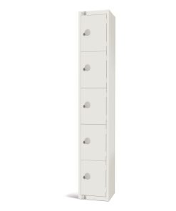 Elite Five Door Manual Combination Locker Locker White (GR306-CL)