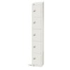 Elite Five Door Coin Return Locker with Sloping Top White (GR306-CNS)