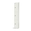 Elite Three Door Coin Return Locker with Sloping Top White (GR311-CNS)