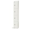 Elite Four Door Electronic Combination Locker with Sloping Top White (GR312-ELS)