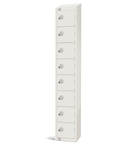 Elite Eight Door Manual Combination Locker Locker White with Sloping Top (GR315-CLS)