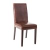 Bolero Faux Leather Dining Chair Antique Brown (Pack of 2) (GR369)