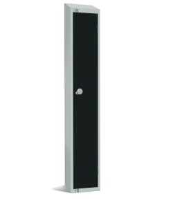 Elite Single Door Coin Return Locker with Sloping Top Black (GR670-CNS)