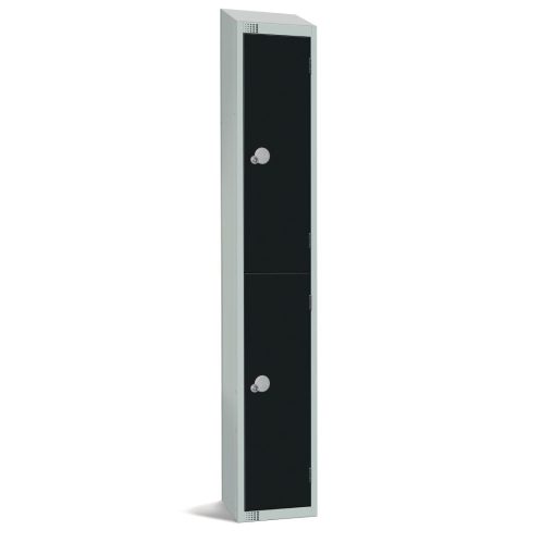 Elite Double Door Electronic Combination Locker with sloping top Black (GR671-ELS)