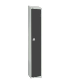 Elite Single Door Coin Return Locker with Sloping Top Graphite Grey (GR677-CNS)