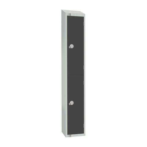 Elite Double Door Electronic Combination Locker with Sloping Top Graphite Grey (GR678-ELS)