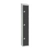 Elite Three Door Electronic Combination Locker with Sloping Top Graphite Grey (GR679-ELS)