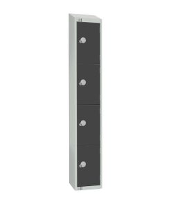 Elite Four Door Electronic Combination Locker with Sloping Top Graphite Grey (GR680-ELS)